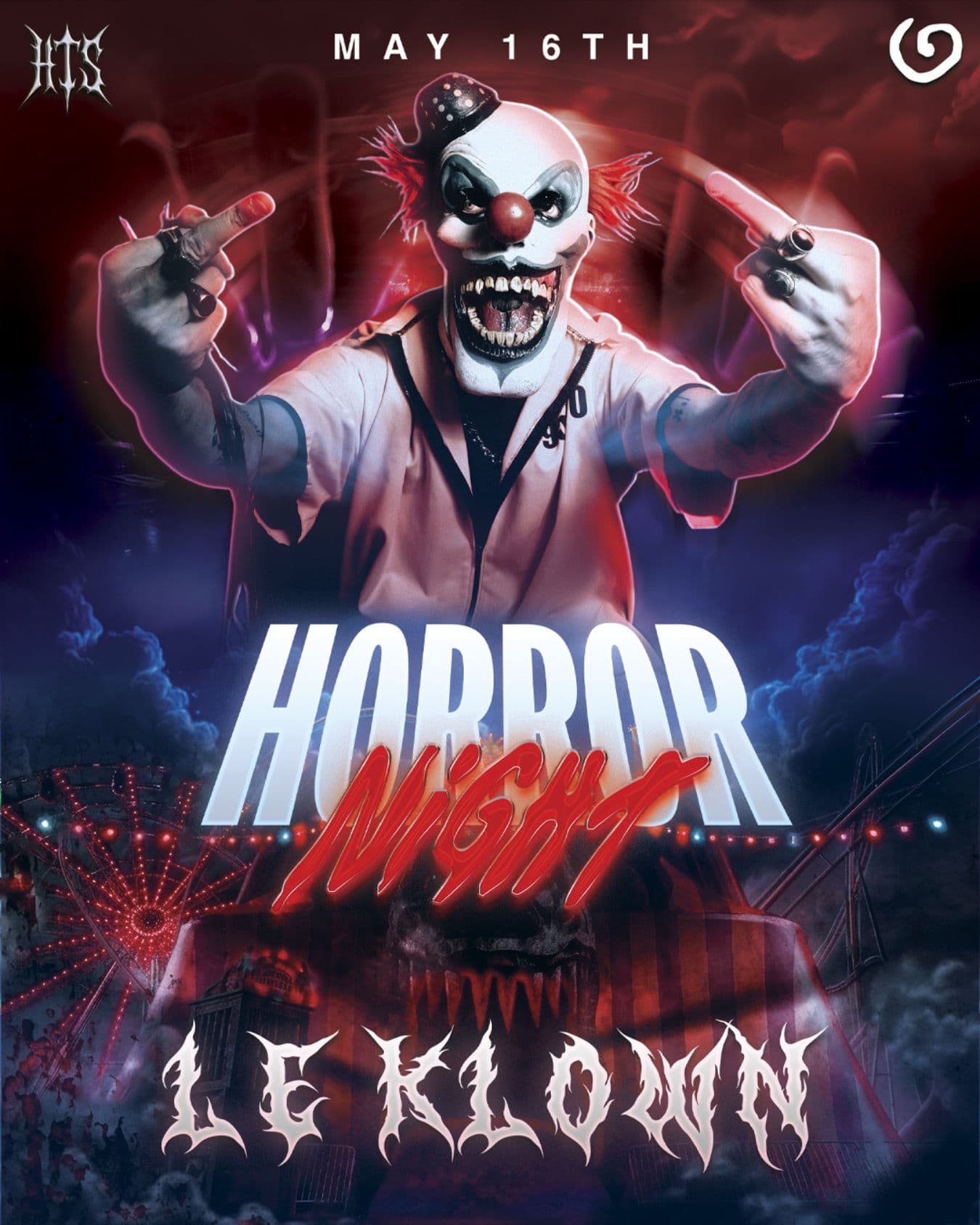 Hard techno MASK RAVE - LE KLOWN invites