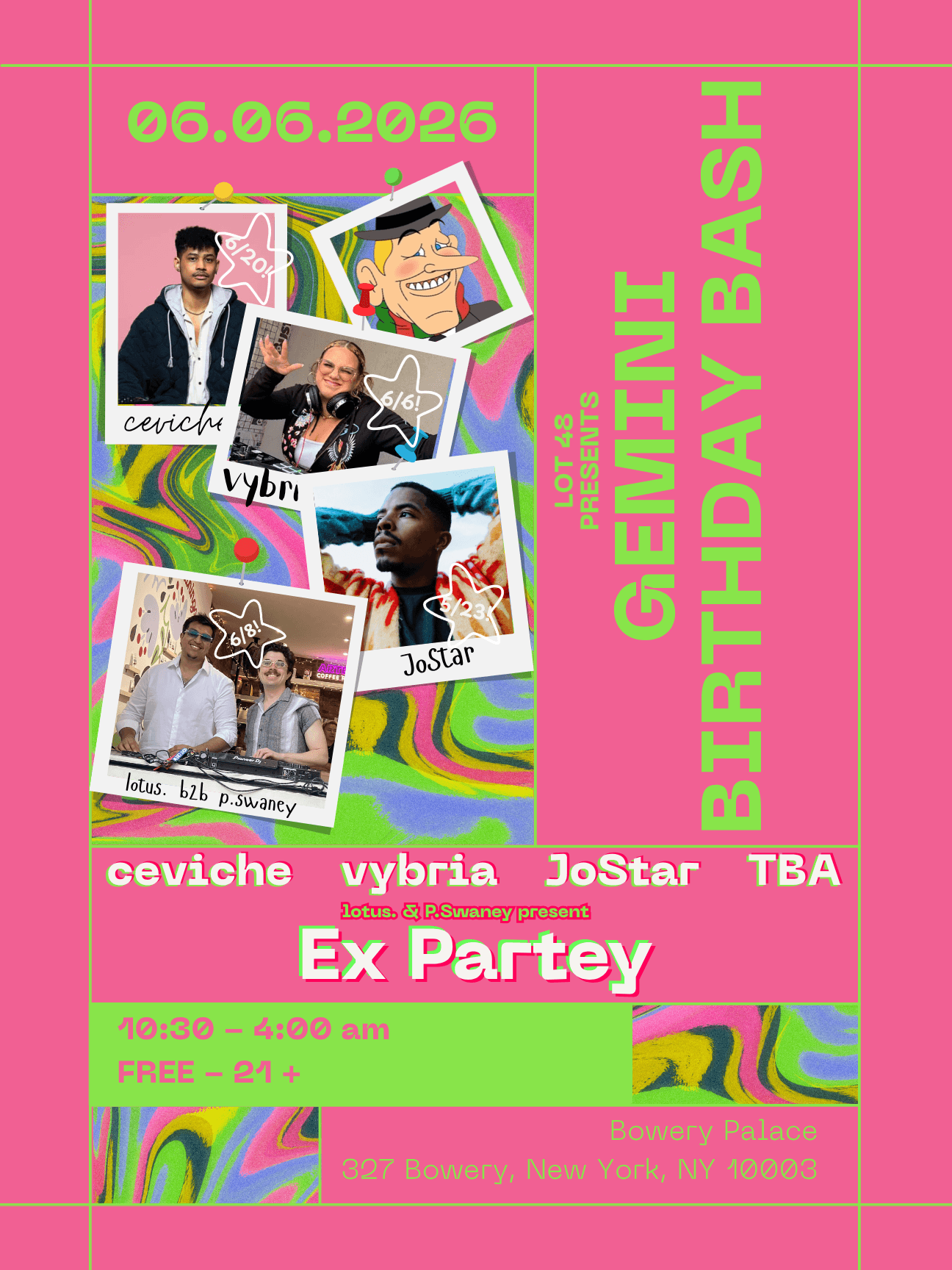 EX PARTEY at Bowery Palace