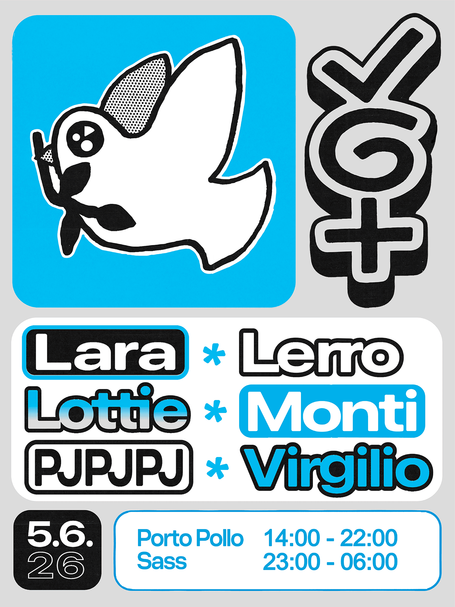 VG+ with LARA, Lerro, Lottie, Monti, PJPJPJ, Virgilio