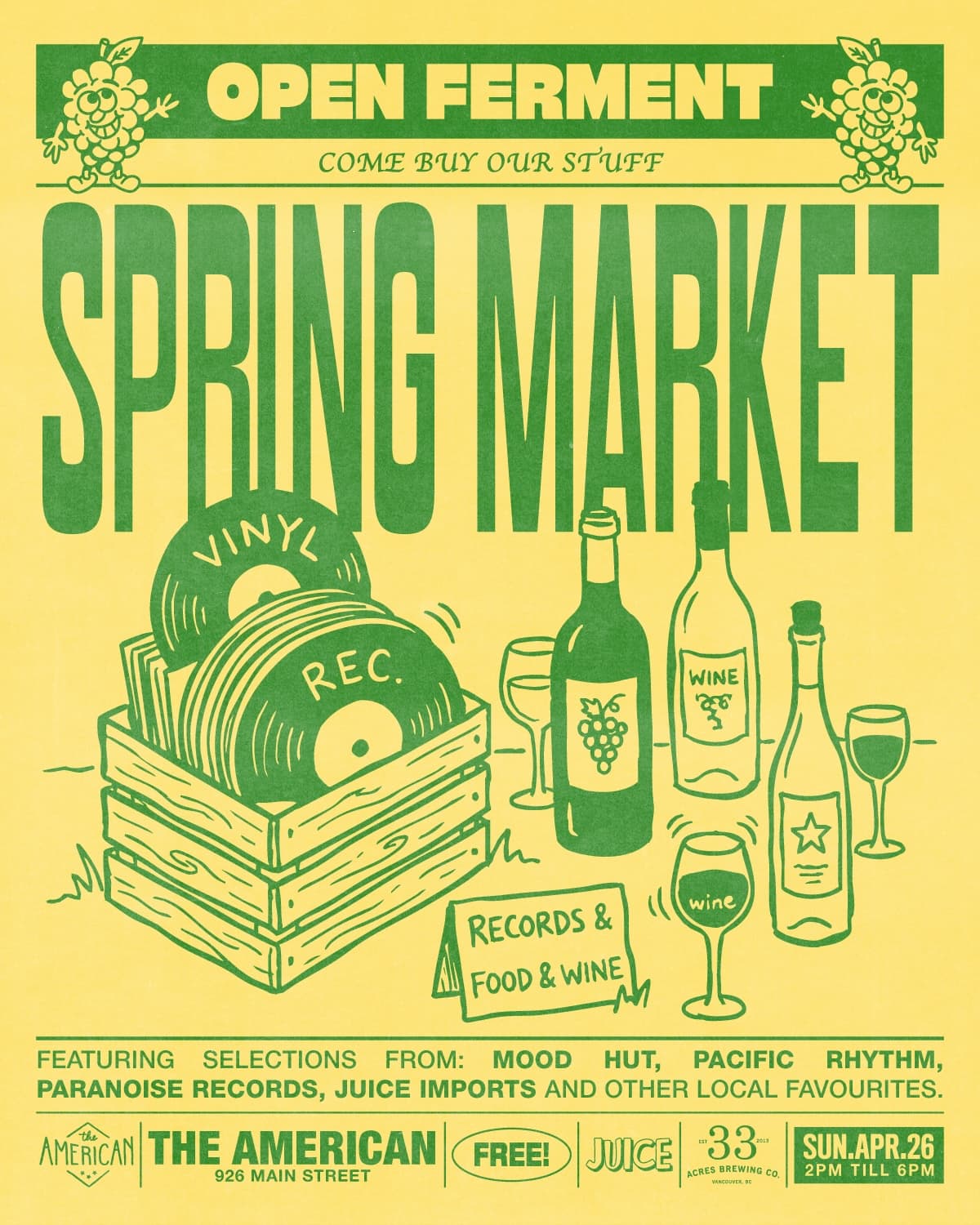 Open Ferment's Wine & Record Market