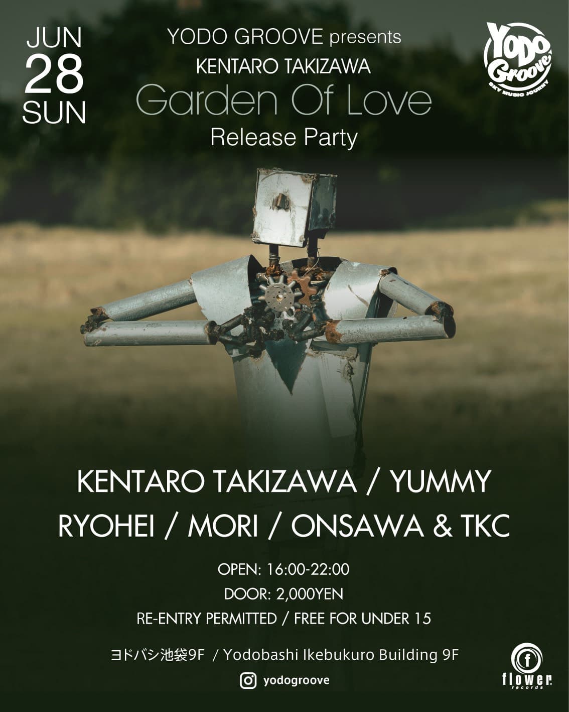 YODO GROOVE presents Kentaro Takizawa 'Garden Of Love' Release Party