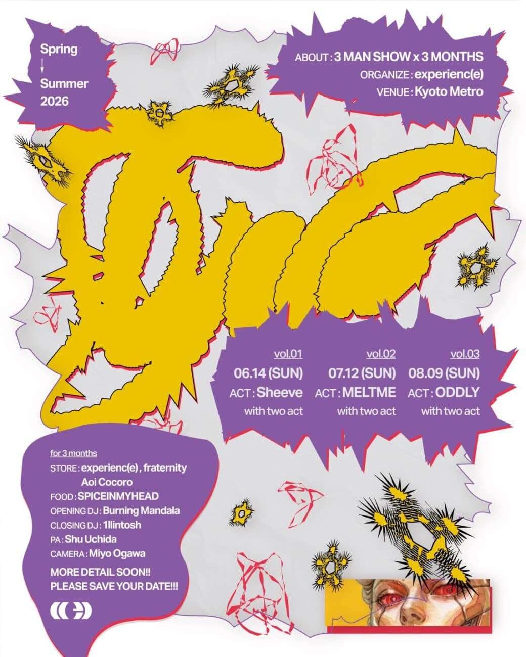 3MAN SHOW x 3 MONTHS “gold”