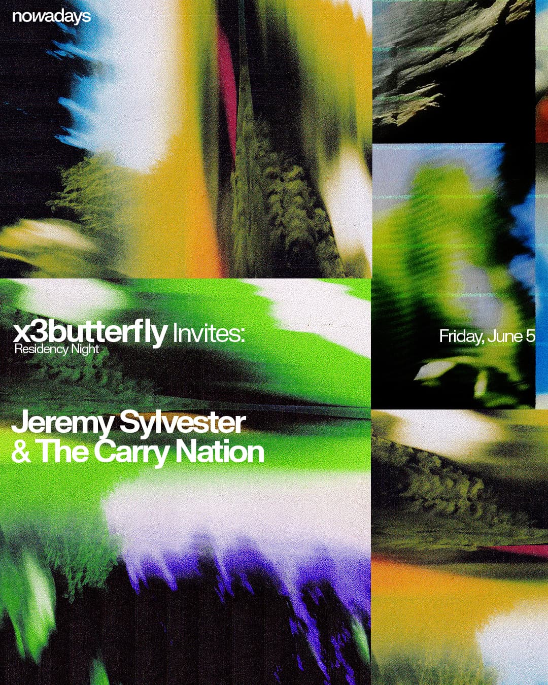 Residency Night: x3butterfly invites Jeremy Sylvester & The Carry Nation