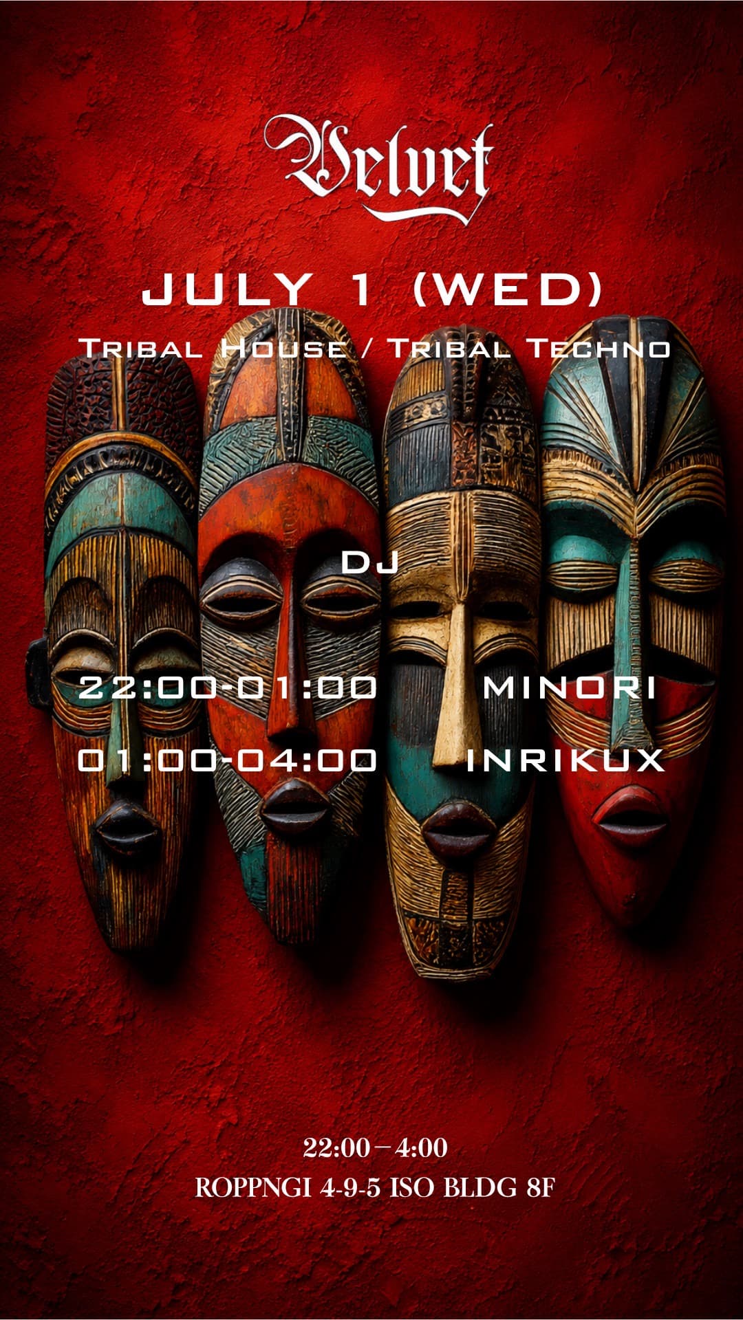 VELVET Lounge -Tribal House, Techno-