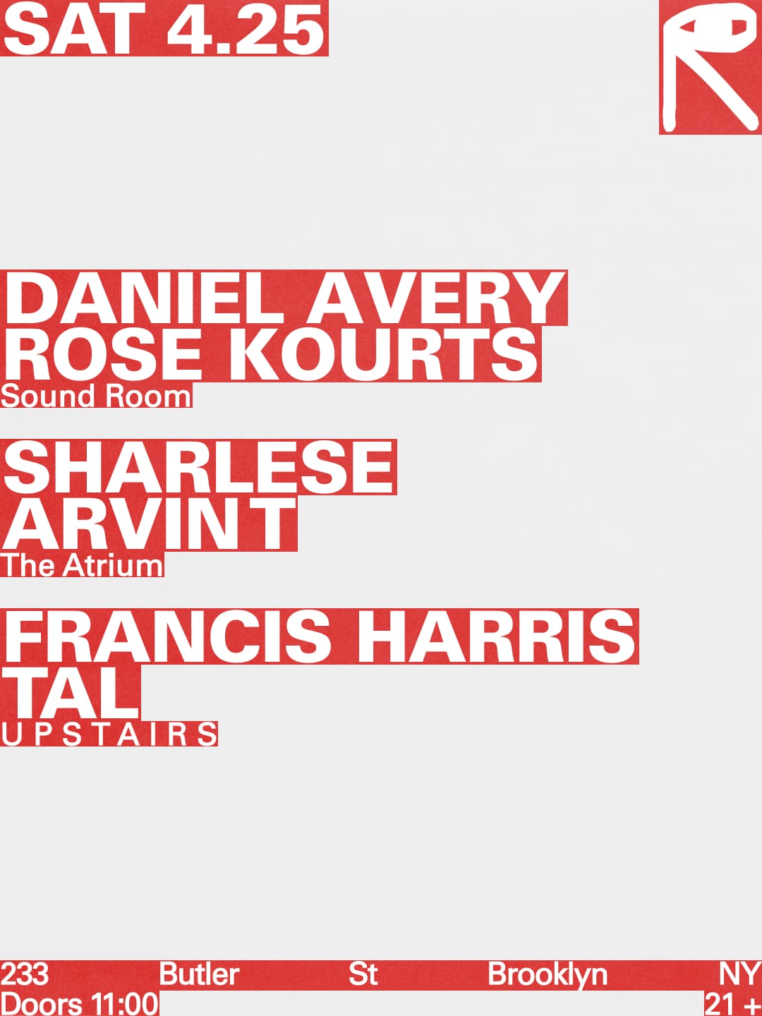 Daniel Avery, Rose Kourts / Sharlese, Arvin T / Francis Harris, Tal