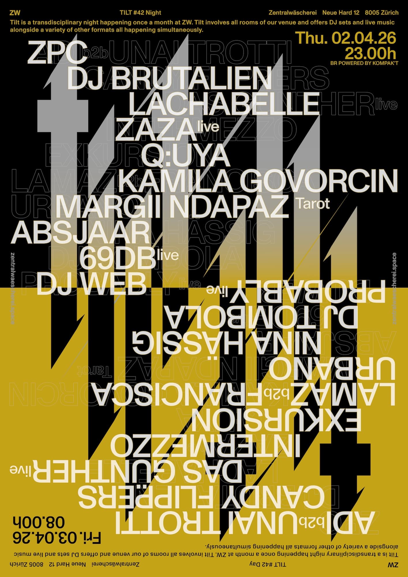 EXTENDED EASTER TILT with 69DB, Adi, Unai Trotti, Zaza, DJ WEB, Kamila Gorvocin & many more