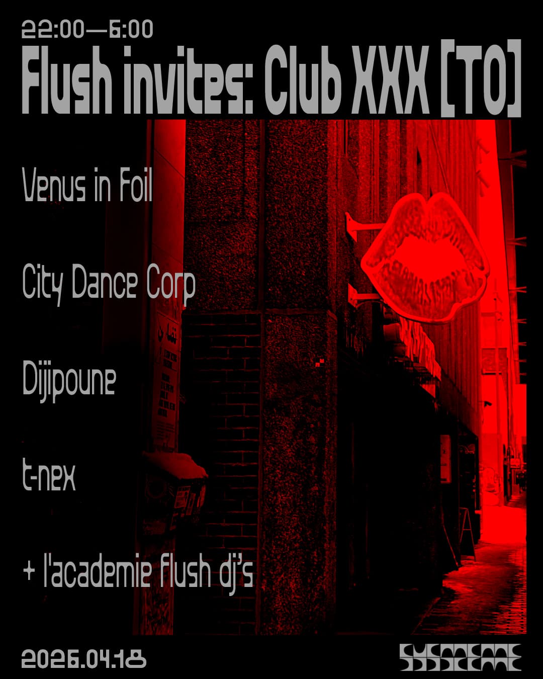 Flush invites: Club XXX (TO)