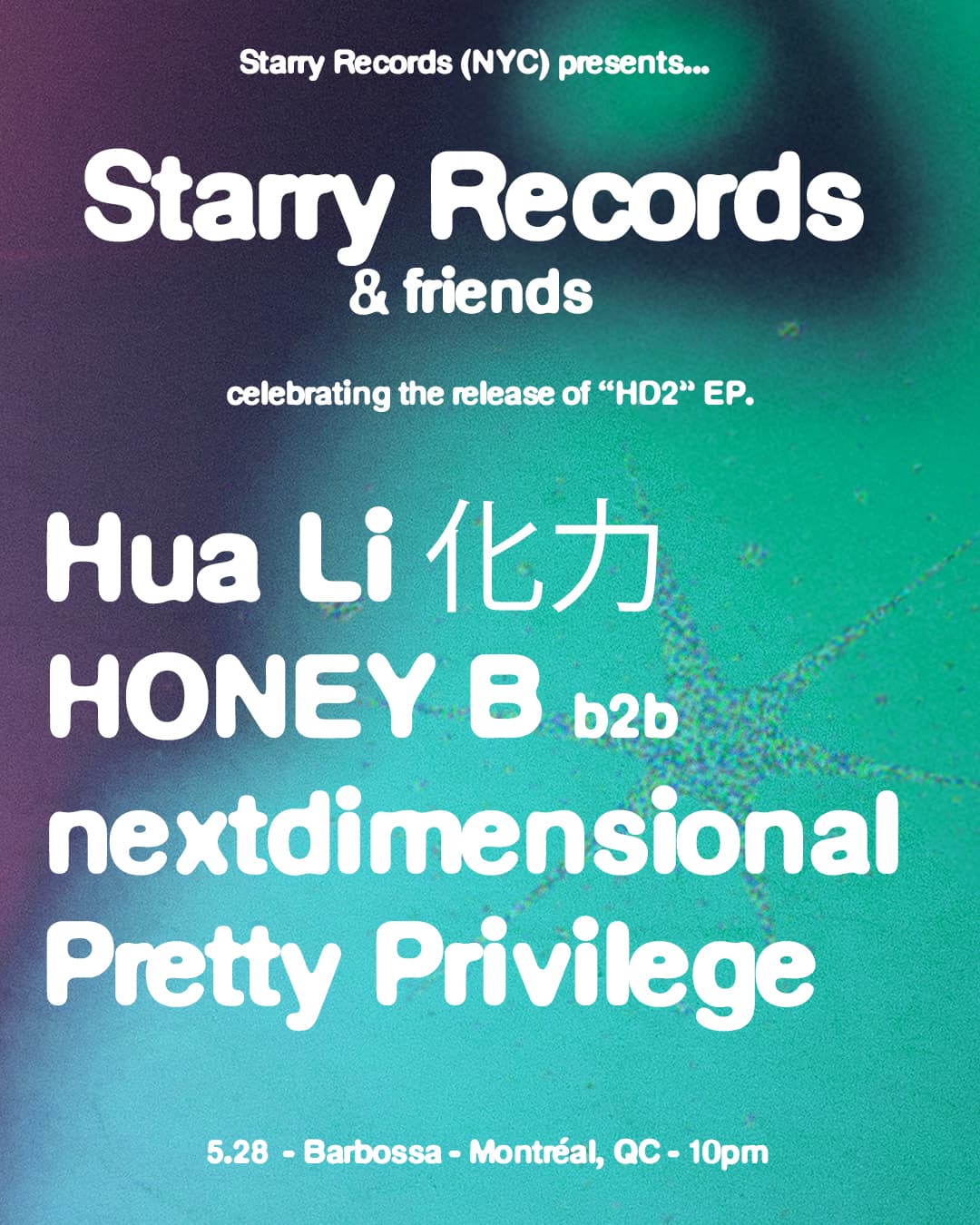 Starry Records (NYC): nextdimensional b2b HONEY B + friends