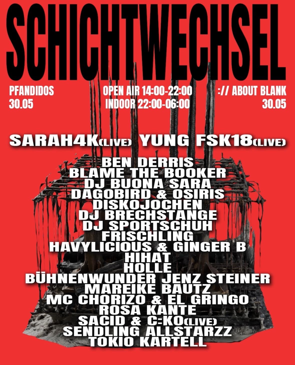 Pfandidos presents: SCHICHTWECHSEL w/ sarah4K, Yung FSK18, Ben Derris uvm
