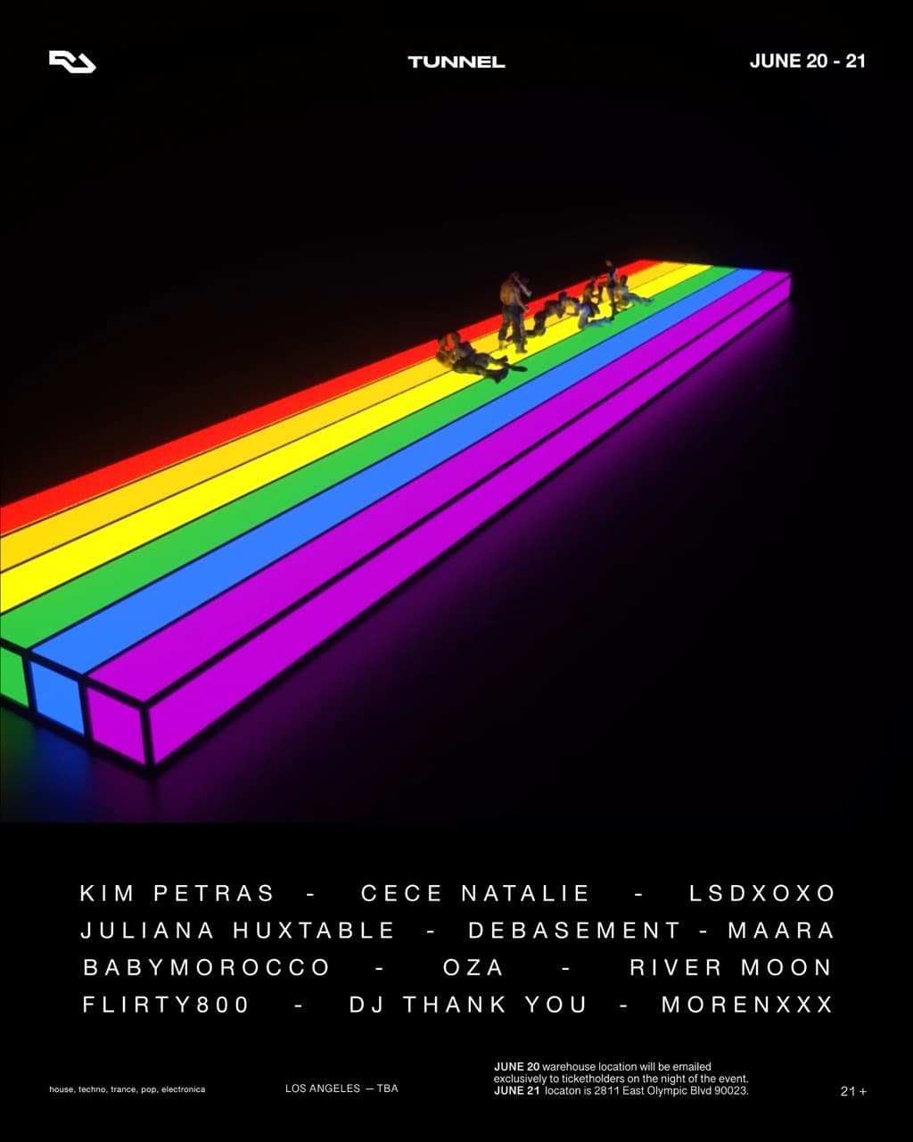 TUNNEL Pride Weekender: Kim Petras, Cece Natalie, LSDXOXO, Juliana Huxtable + more