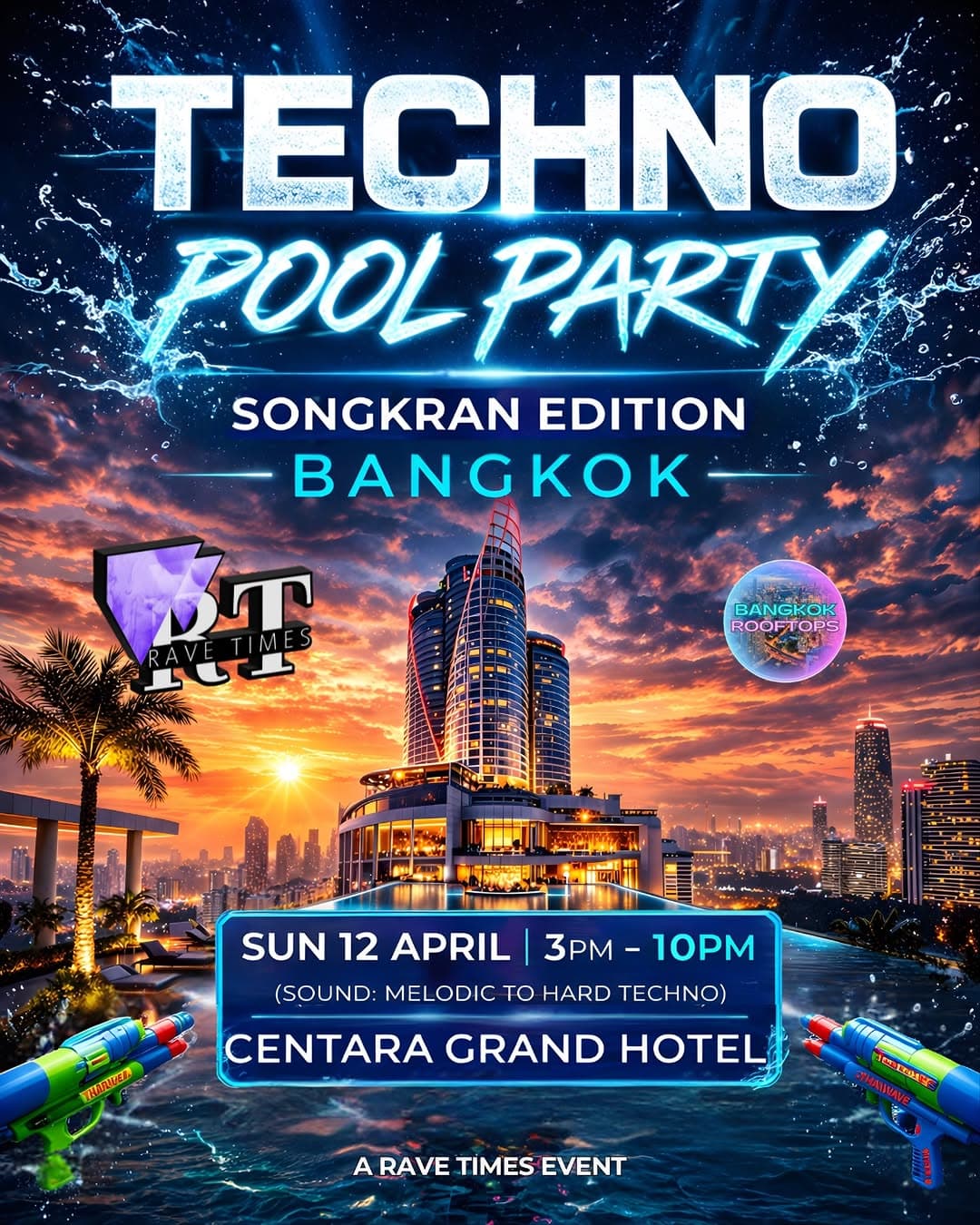 Bangkok's Songkran Techno Pool Party