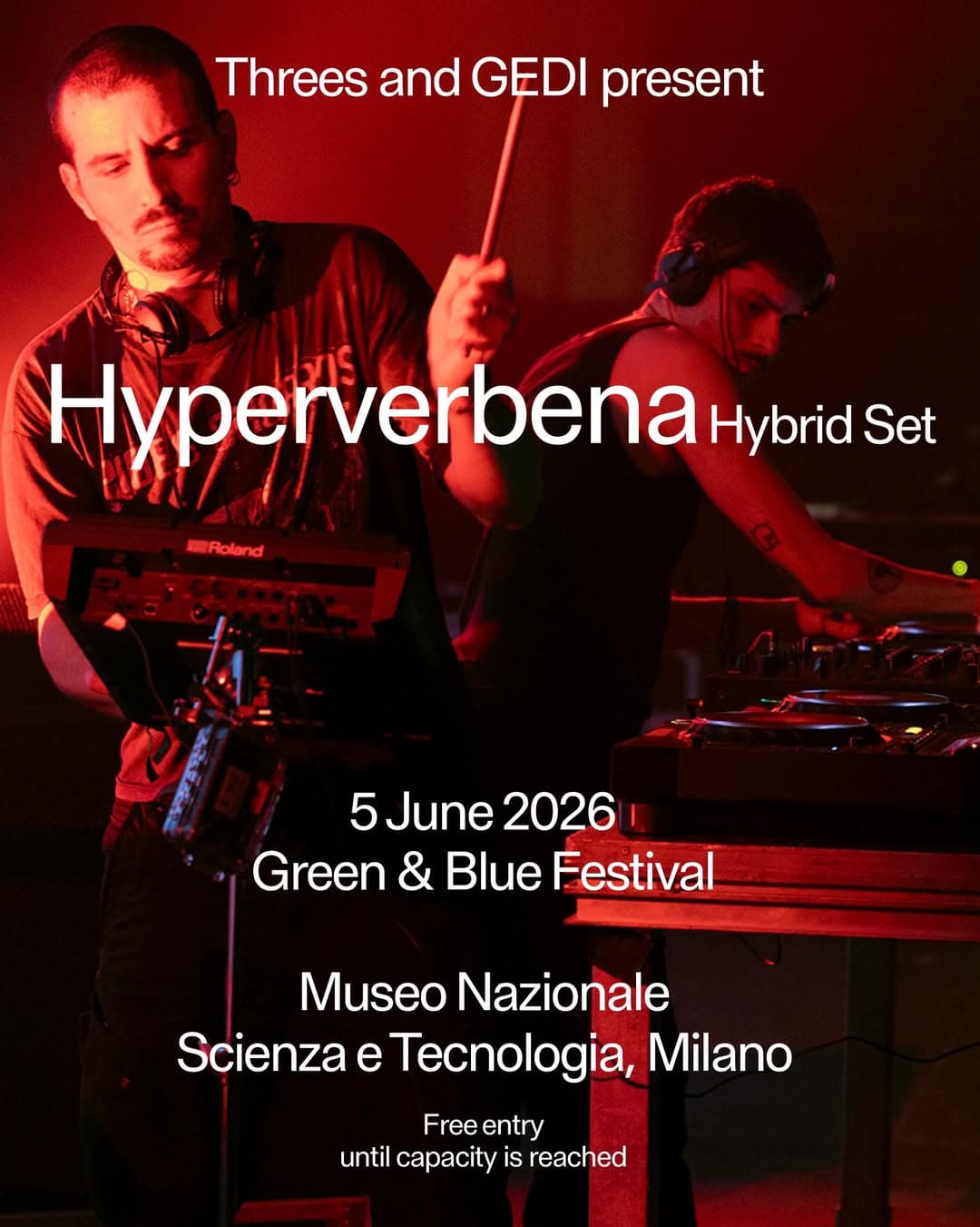 Threes presents NINOS DU BRASIL (live) and HYPERVERBENA (hybrid set)