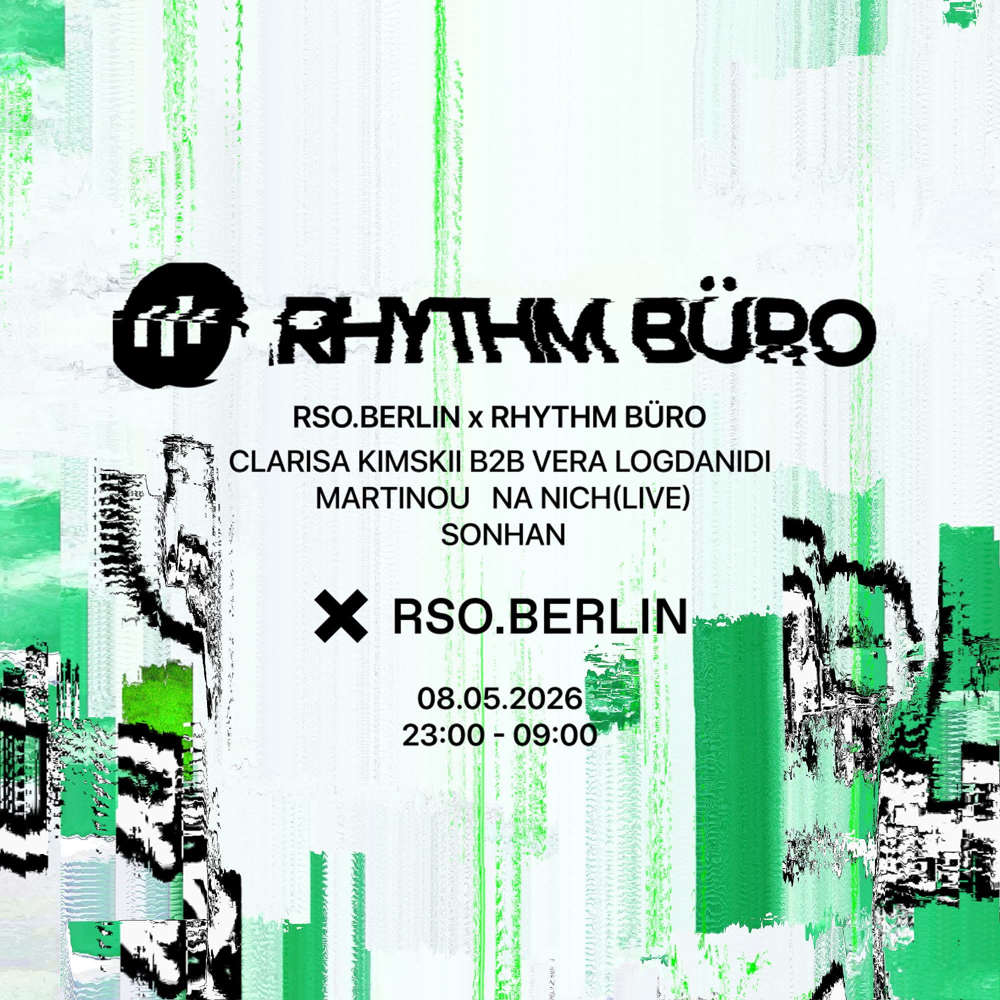 Rhythm Büro w/ Clarisa Kimskii b2b Vera Logdanidi, Martinou, Na Nich, Sonhan