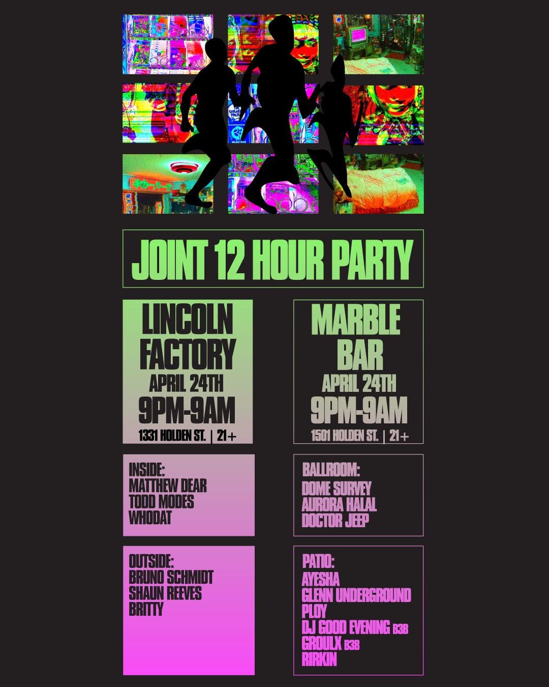 12 Hour Party: Two Venues, One Ticket