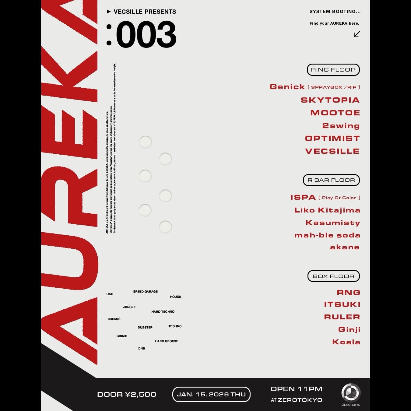 VECSILLE Presents AUREKA:003