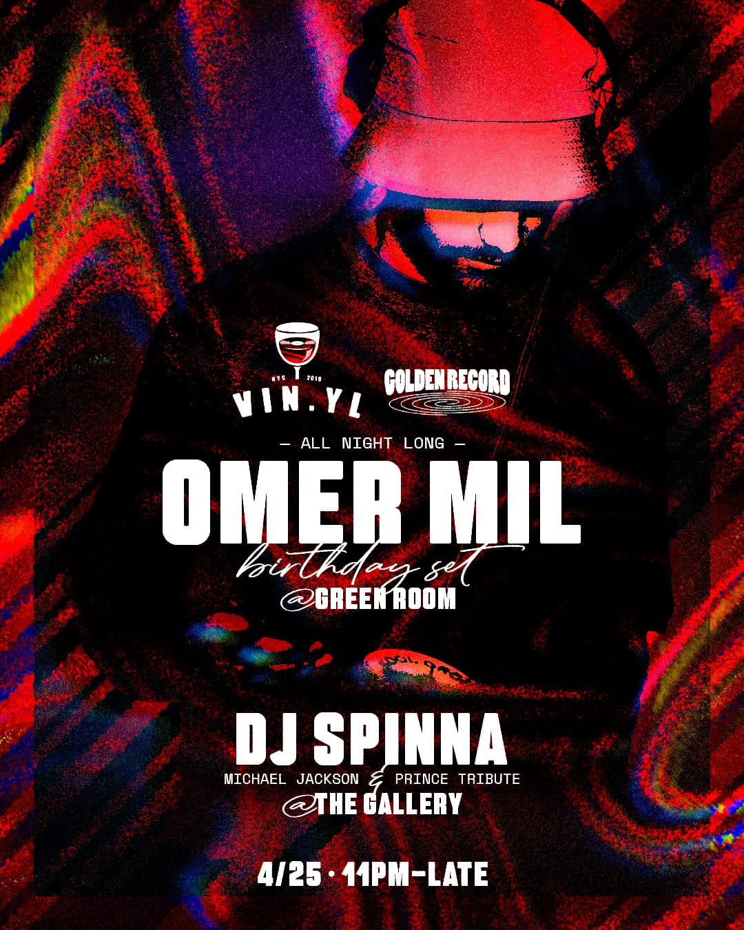 Vin.yl & Golden Record NYC present Omer Mil, DJ Spinna