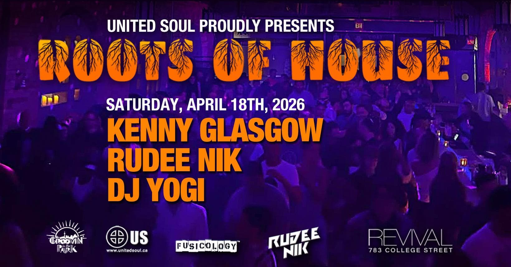 Roots Of House with Kenny Glasgow, RUDEE NIK & DJ Yogi