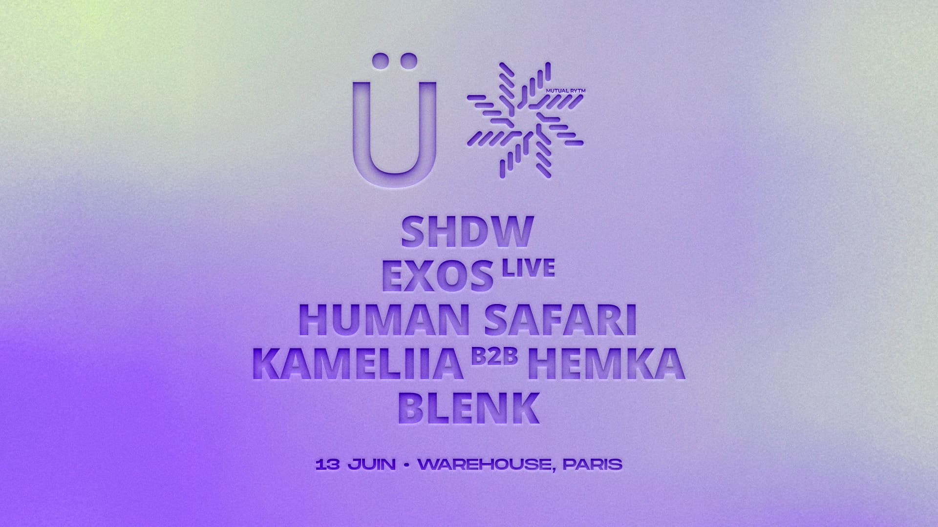 GRÜV x Mutual Rytm • SHDW, Exos (live), Human Safari