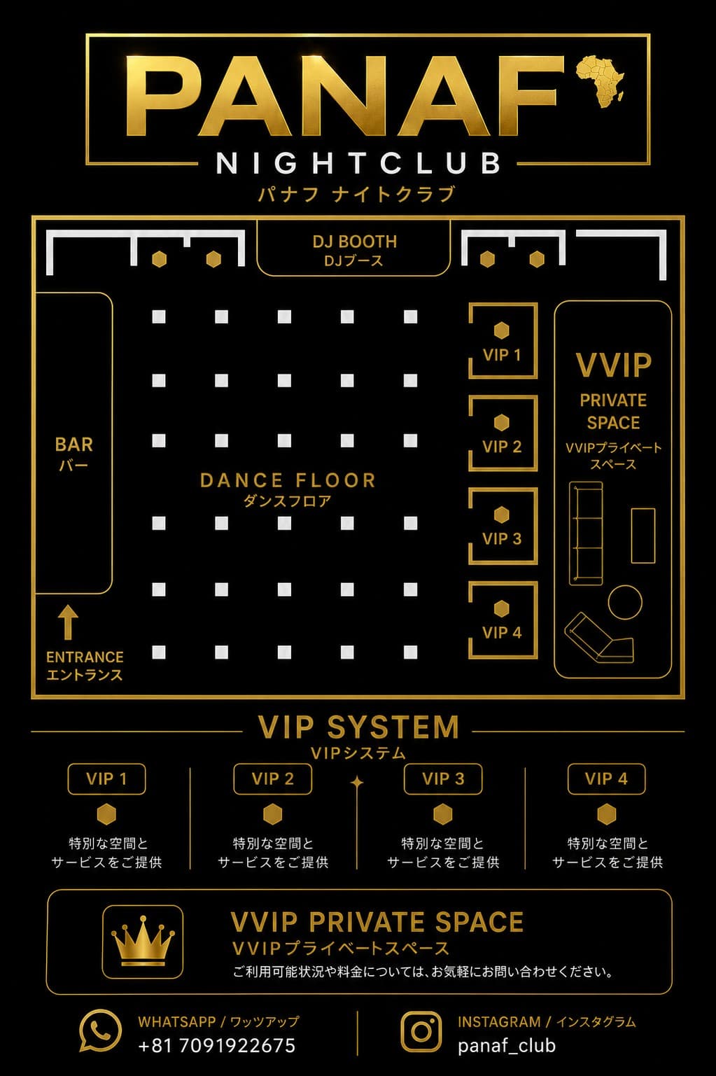 PANAF NIGHTCLUB- VIP Birthday Package