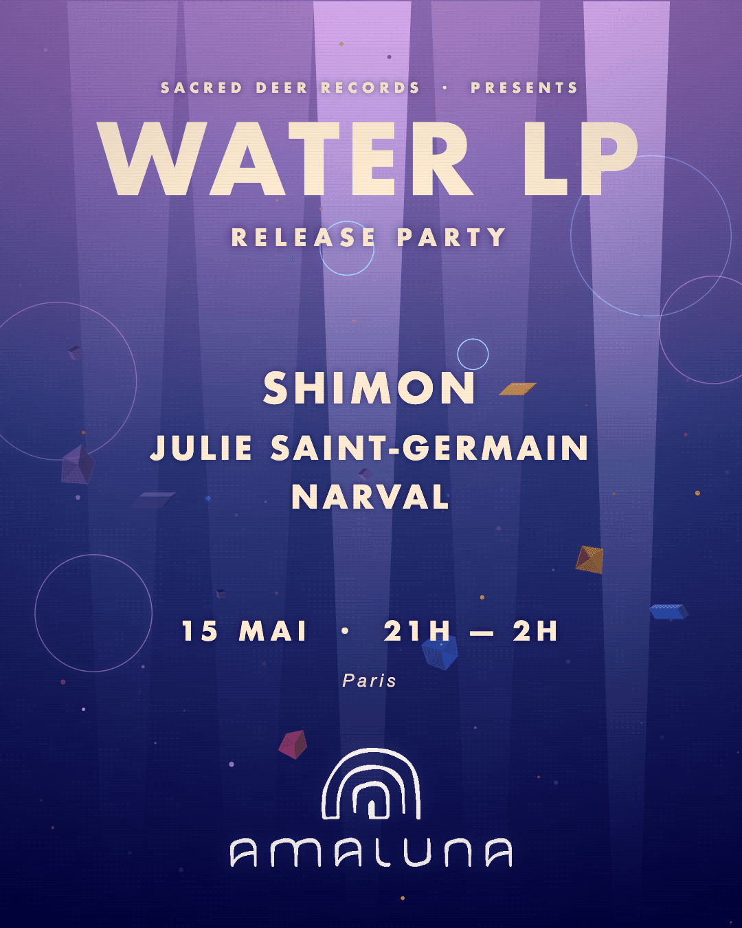 WATER LP RELEASE PARTY ≈ Julie Saint Germain, Narval, shimon