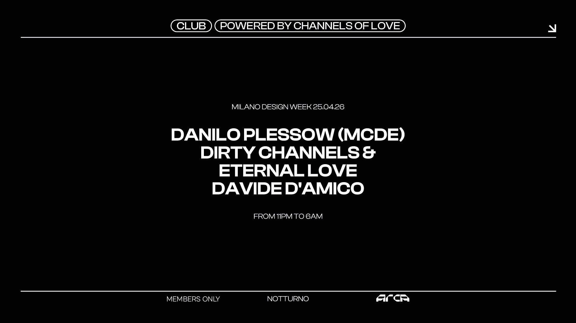 Channels of Love with Danilo Plessow (MCDE) + Dirty Channels & Eternal Love + Davide D'Amico