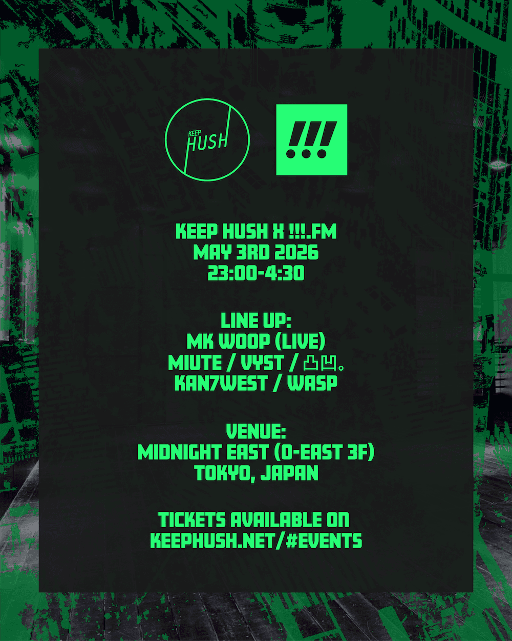 Keep Hush x plain.fm, Tokyo
