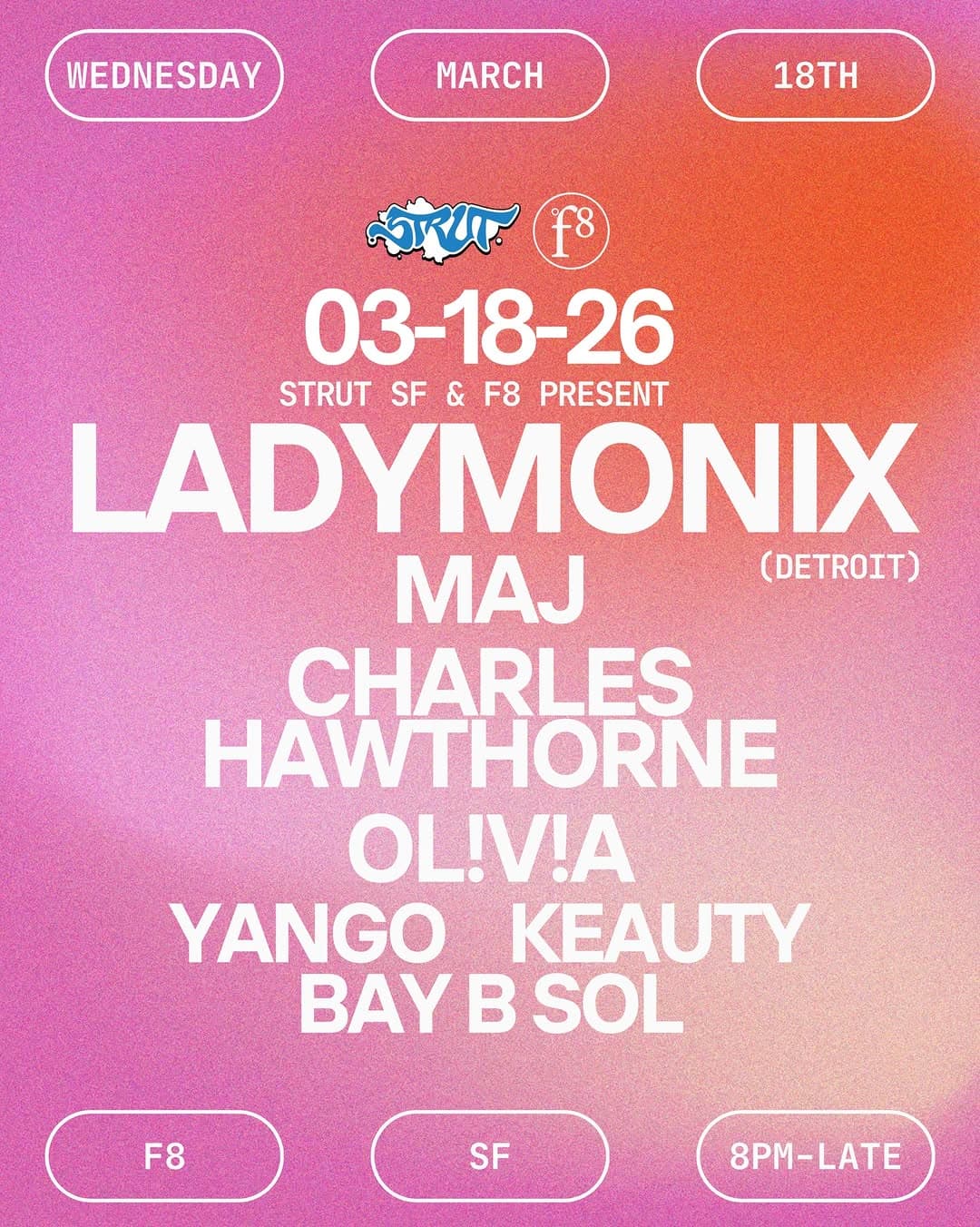 Strut Wednesdays featuring LADYMONIX