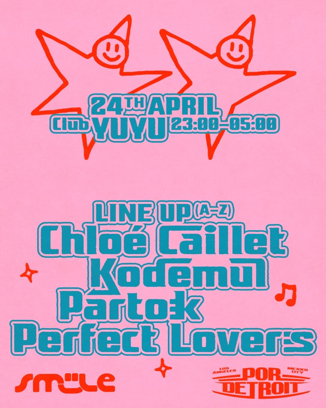Yu Yu Cine Club: SMIILE and Por Detroit presents Chloé Caillet, Perfect Lovers, Partok, Kodemul