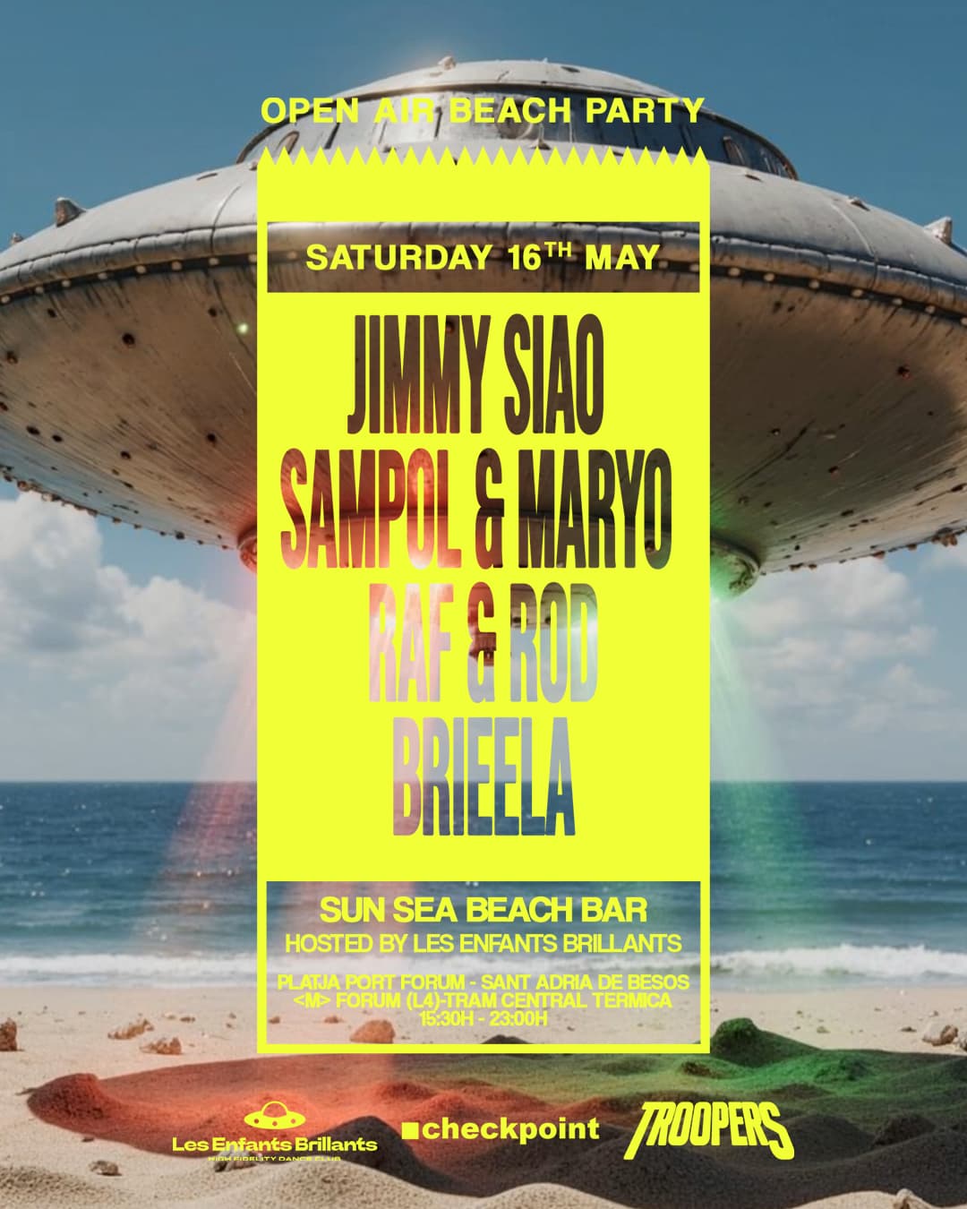 FREE Open Air Beach Party w Les Enfants x ■ Checkpoint x Troopers