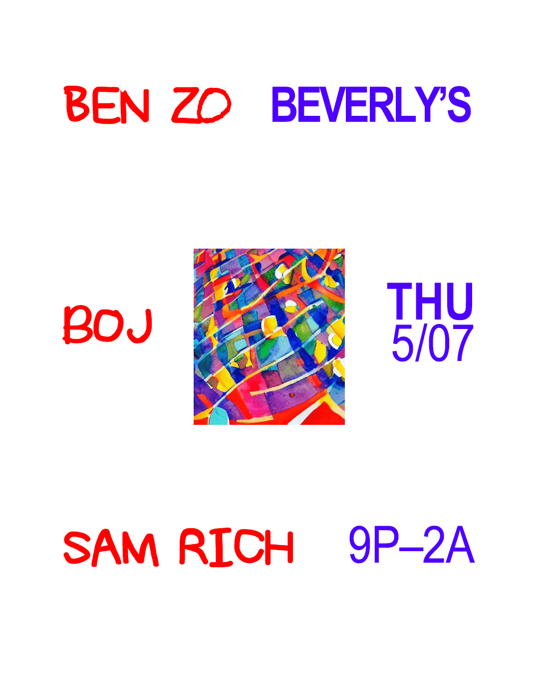 Ben Zo invites BOJ & Sam Rich