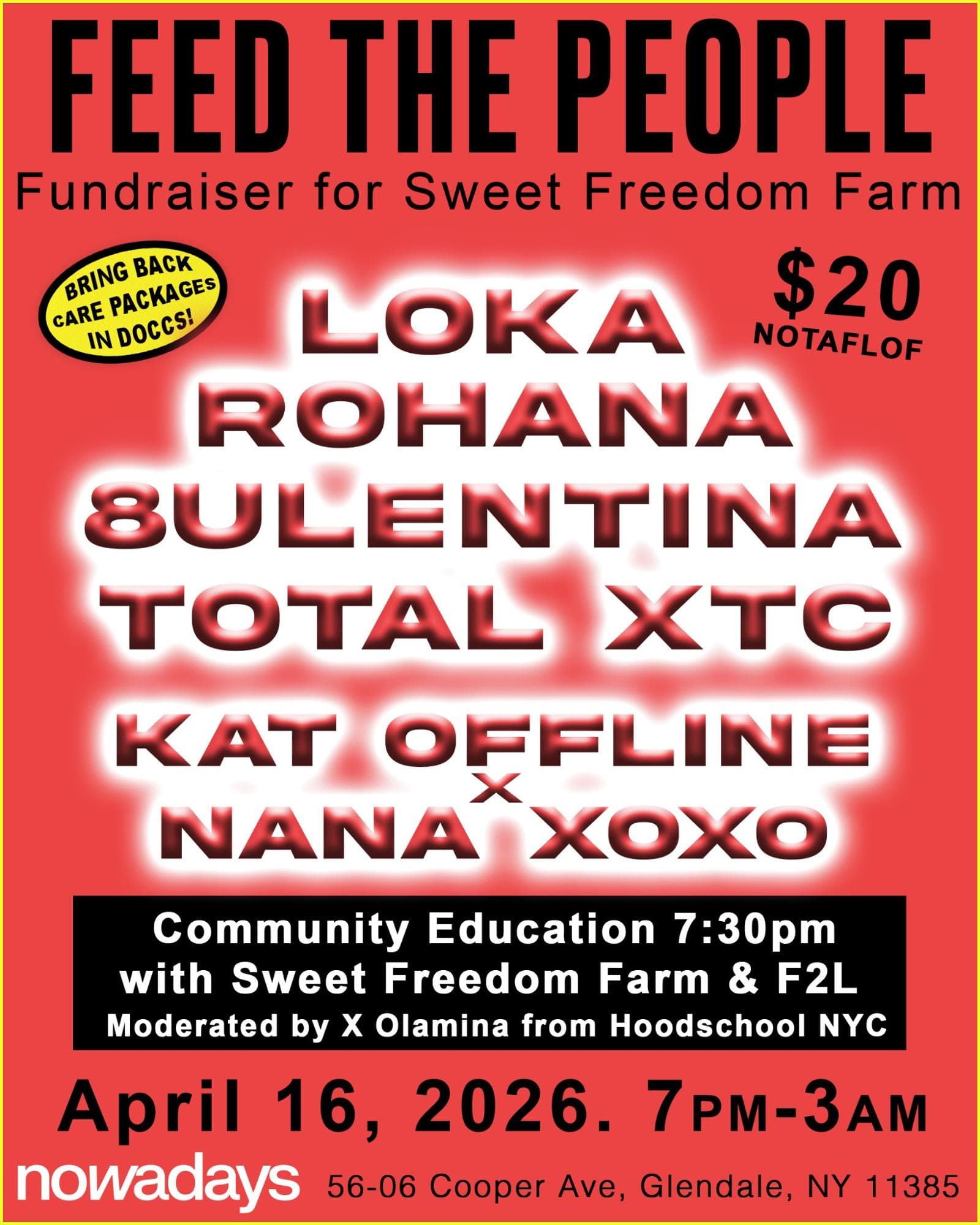 Feed The People: F2L X Sweet Freedom Farm